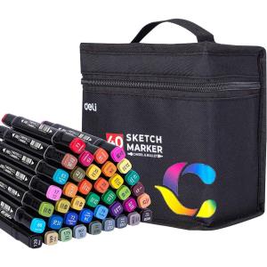 ماژیک دوسر دلی مدل Sketch Markers بسته 40 رنگ