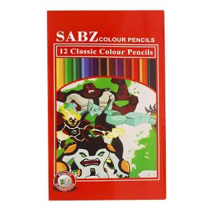 مداد رنگی 12 رنگ سبز 12ben