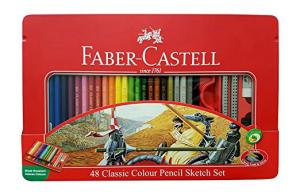 مداد رنگی فابر کاستل - 48 رنگ کلاسیک جعبه فلزی