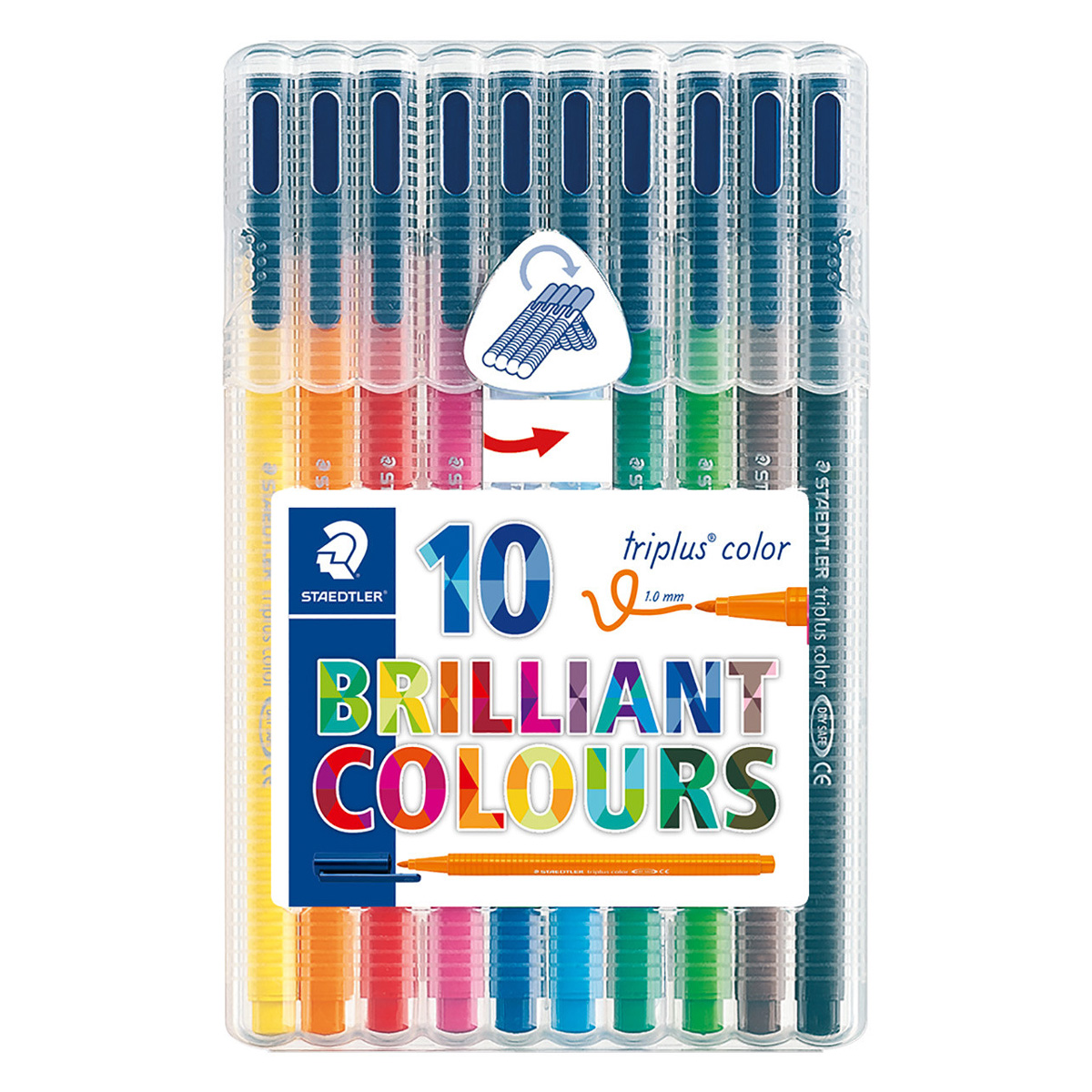 ماژیک 10 رنگ استدلر مدل Brilliant Colours